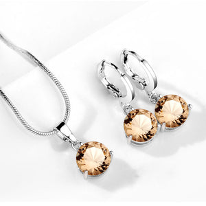 Round Cubic Zircon Copper Set