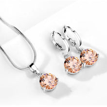 Load image into Gallery viewer, Round Cubic Zircon Copper Set