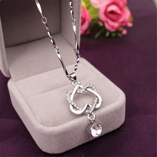 Load image into Gallery viewer, Elegant Double Heart Pendant Necklace