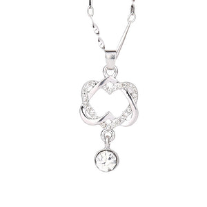 Elegant Double Heart Pendant Necklace