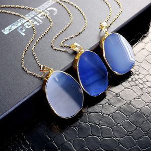 European-style Blue Stone Necklaces