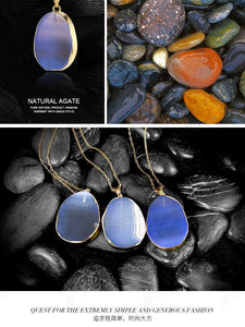 European-style Blue Stone Necklaces